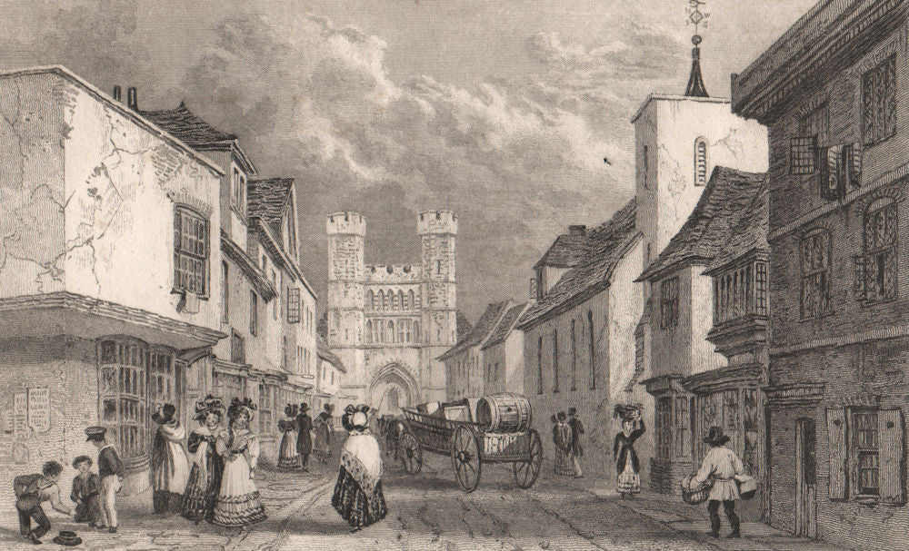 Church Street, St. Paul's & St. Augustine's Abbey Cemetery Gate, Canterbury 1829